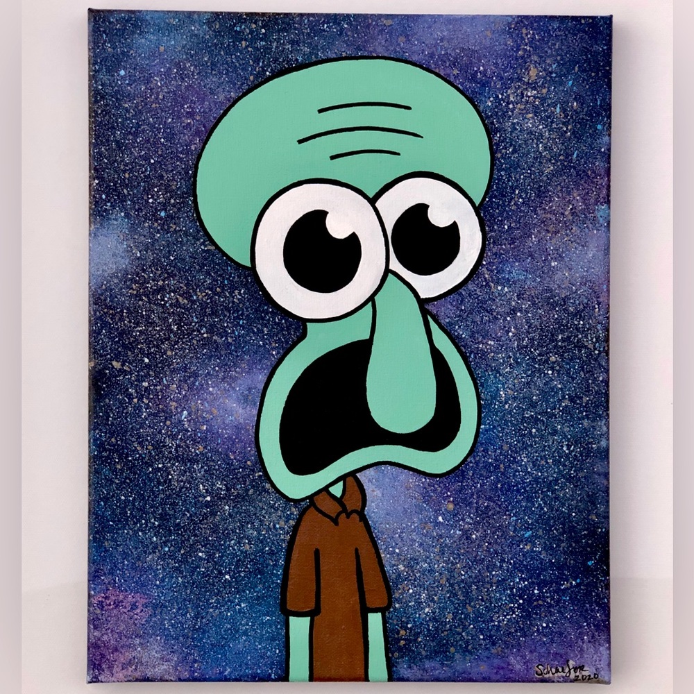 Spaced Out Squidward - Chartoon Art